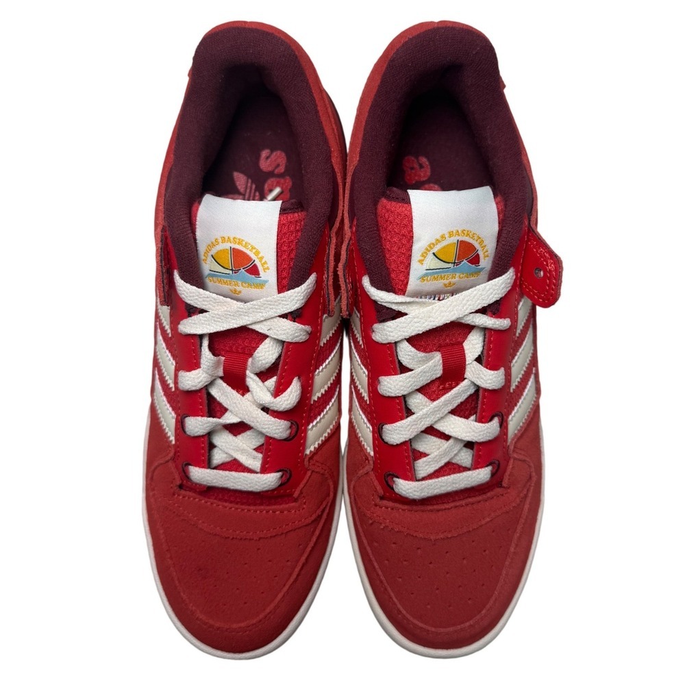 NWOT Adidas Originals Forum Low CL Red/Off White/Gum Men's Shoes IE7176, Size 8 - Picture 8 of 11